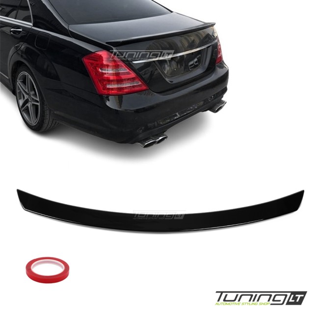 Galinio dangčio spoileris skirtas Mercedes-Benz W221 (05-13), juodas blizgus