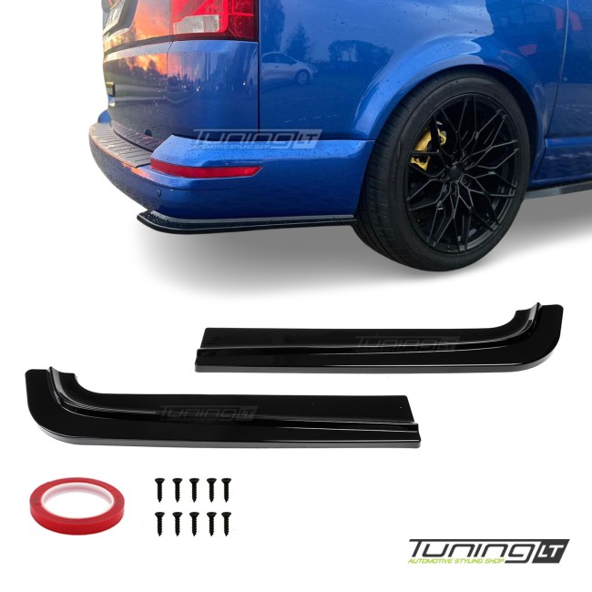 Galinio Bamperio Spliteriai, komplektas skirtas VW T6 / T6.1, juodi blizgūs