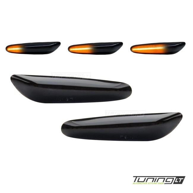 Dynamic LED side indicators for BMW E60 / E61 (03-10), black