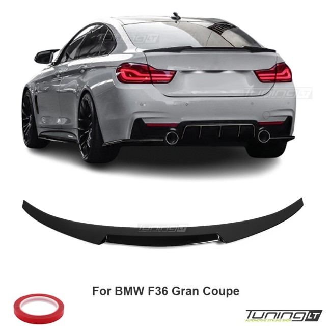 M4-style Bagažinės Spoileris skirtas BMW F36 Gran Coupe, juodas blizgus M4-style Bagažinės Spoileris skirtas BMW F36 Gran Coupe, juodas blizgus