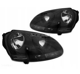 Headlights for VW Golf MK5, black / smoked