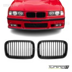 M3 išvaizdos Priekinės Grotelės skirtos BMW E36 pre-facelift (90-96), juodos blizgios