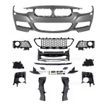M-Pack Priekinis Bamperis skirtas BMW F30 / F31, be PDC, su žibintų apiplovimo angomis