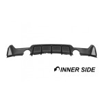 Performance galinio bamperio Difuzorius tinkantis BMW F32 / F33 / F36, (435 / 440) M-Pack, juodas blizgus