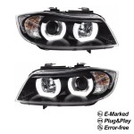 DTM style Priekiniai Žibintai, komplektas skirtas BMW E90 / E91 halogen (05-11)