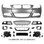 M-Pack Priekinis Bamperis, skirtas BMW E90 / E91 LCI (08-11), su tamsintais priešrūkiniais