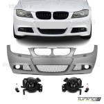 M-Pack Priekinis Bamperis, skirtas BMW E90 / E91 LCI (08-11), su tamsintais priešrūkiniais