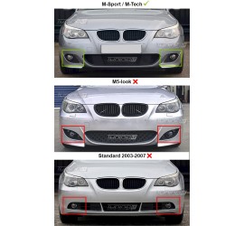 Fog lights for BMW E60 / E61 M-Sport (03-10), smoked 