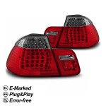 LED Galiniai Žibintai, komplektas skirtas BMW E46 (98-01) Sedan, su tamsintais posūkiais