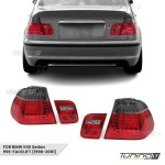 LED Galiniai Žibintai, komplektas skirtas BMW E46 (98-01) Sedan, su tamsintais posūkiais