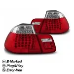 LED Galiniai Žibintai, komplektas skirtas BMW E46 (01-05) Sedan, skaidriais posūkiais