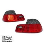 LED Galiniai Žibintai, komplektas skirtas BMW E46 (03-06) Coupe, su tamsintais posūkiais