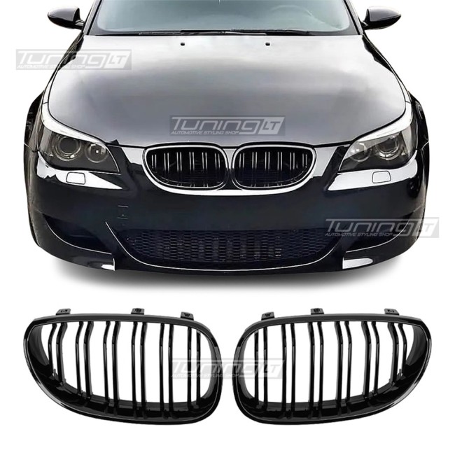 Performance kidney grille for BMW E60 / E61 (03-10), glossy black 