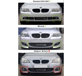 Fog lights for BMW E60 / E61 with standard / M5 style bumper (03-07), clear