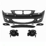 M look Priekinis Bamperis skirtas BMW E60 / E61 PRE-LCI (03-07) su 24 mm PDC angomis, su tamsintais priešrūkiniais
