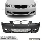 M look Priekinis Bamperis skirtas BMW E60 / E61 LCI (07-10) su 18 mm PDC angomis