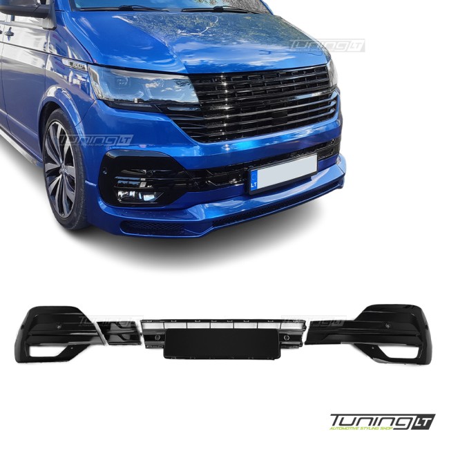 Lower bumper Grille for VW T6.1 (19-), glossy black Lower bumper Grille for VW T6.1 (19-), glossy black