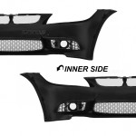 M3 style Front Bumper for BMW E90 / E91 (05-08), without PDC and washer holes, with smoked fog lights