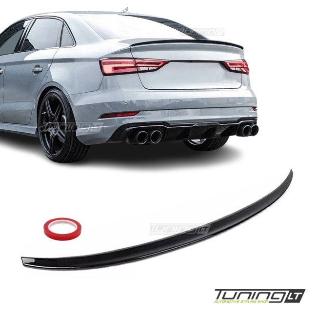 Trunk Spoiler for Audi A3 8V / S3 8V Sedan, glossy black Trunk Spoiler for Audi A3 8V / S3 8V Sedan, glossy black