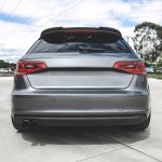 RS išvaizdos Spoileris ant Bagažinės dangčio skirtas Audi A3 8V Sportback (5 durų), juodas blizgus