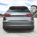 RS išvaizdos Spoileris ant Bagažinės dangčio skirtas Audi A3 8V Sportback (5 durų), juodas blizgus