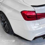 PSM style Rear Bumper Side Splitters, set for BMW F30 / F31, glossy black