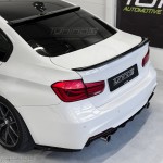 PSM style Rear Bumper Side Splitters, set for BMW F30 / F31, glossy black