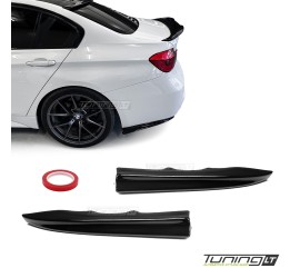 PSM style Rear Bumper Side Splitters, set for BMW F30...