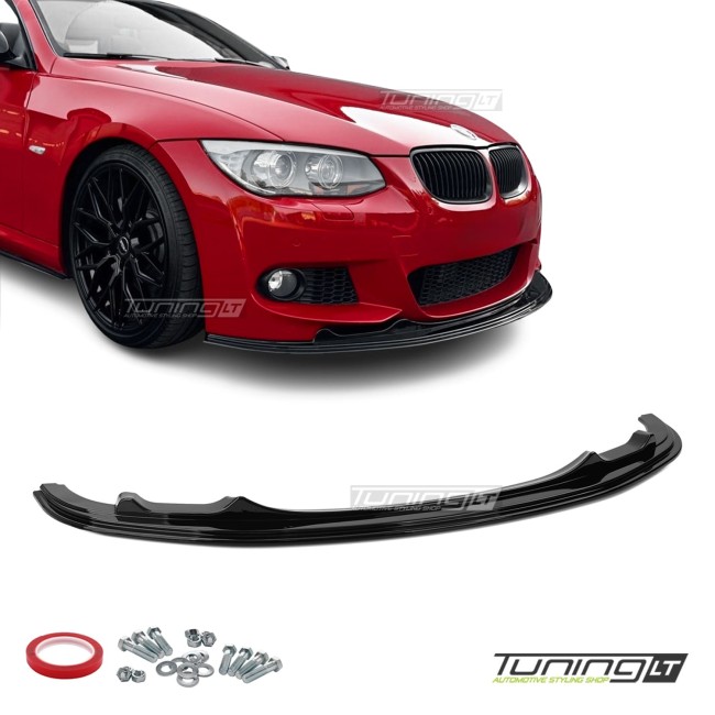 Priekinis Pažeminimas skirtas BMW E92 / E93 LCI (10-13) su M-Pack bamperiu, juodas blizgus Priekinis Pažeminimas skirtas BMW E92 / E93 LCI (10-13) su M-Pack bamperiu, juodas blizgus