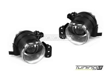 Fog lights with lens for BMW E60 / E61 (03-07) with standard bumper, clear 