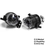 Fog lights with lens set (left + right), clear
