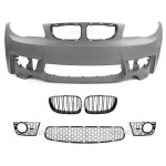1M style Front Bumper for BMW E81 / E82 / E87 / E88 (04-13), without PDC and washer holes