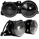 Headlights with lenses for BMW E30 (84-94), smoked 