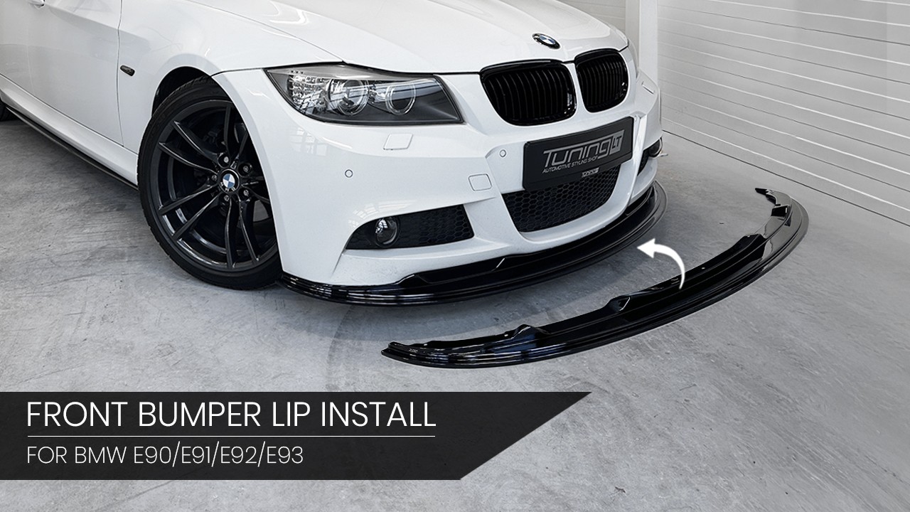 OUR WR FRONT BUMPER LIP FOR BMW E90 / E91 INSTALLED (VIDEO)